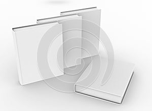 Template empty hardcover book mockup set