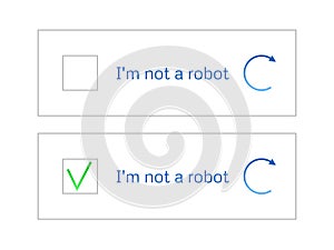 Template for entering captcha I`m not a robot