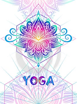 Template flyer or banner or visit Card for yoga classes