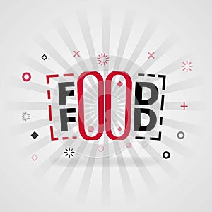 Template for food or food food red cover book. Can be use for food advertising poster and flyer, social media post promotion, onli