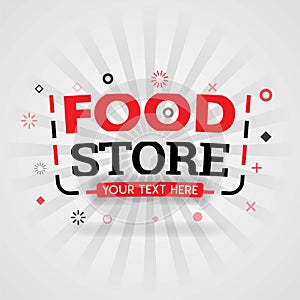 Template for food store sell red cover book. Can be use for food advertising poster and flyer, social media post promotion, online