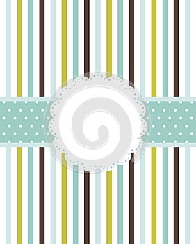 Template frame design for greeting card