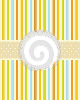 Template frame design for greeting card