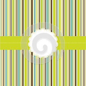 Template frame design for greeting card