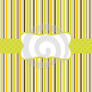 Template frame design for greeting card