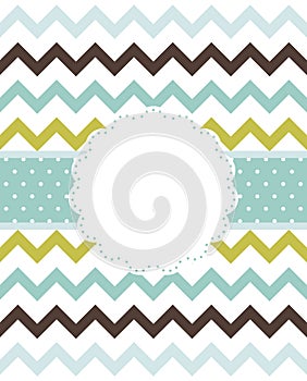 Template frame design for greeting card