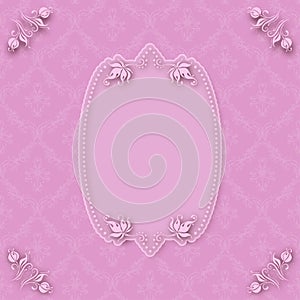 Template frame design for greeting card .