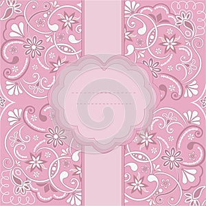 Template frame design for greeting card