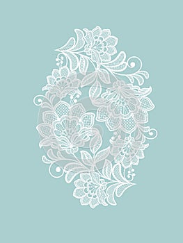 Template frame design for invitation lace card