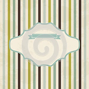 Template frame for greeting card