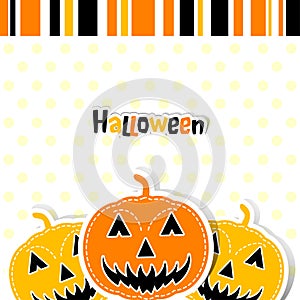 Template Halloween greeting card, vector