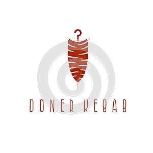 Template icon logo for doner kebab -vector illustration