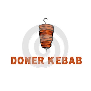 Template icon logo for doner kebab -vector illustration