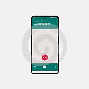 Template interface Whatsapp on your phone, smartphone. Whatsapp video call