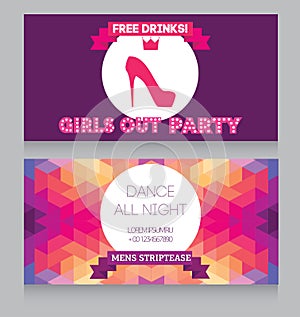 Template for Ladies night party invitation