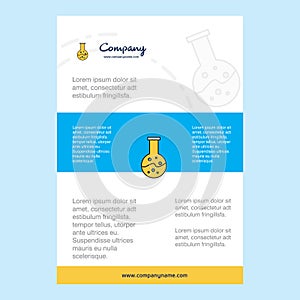 Template layout for Beaker comany profile ,annual report, presentations, leaflet, Brochure Vector Background