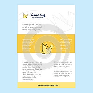 Template layout for Bird comany profile ,annual report, presentations, leaflet, Brochure Vector Background