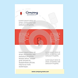 Template layout for Blood bottle comany profile ,annual report, presentations, leaflet, Brochure Vector Background