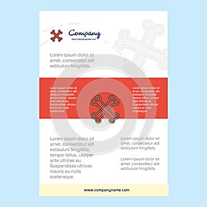 Template layout for Bones comany profile ,annual report, presentations, leaflet, Brochure Vector Background