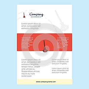 Template layout for Broom comany profile ,annual report, presentations, leaflet, Brochure Vector Background