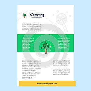 Template layout for Candy comany profile ,annual report, presentations, leaflet, Brochure Vector Background