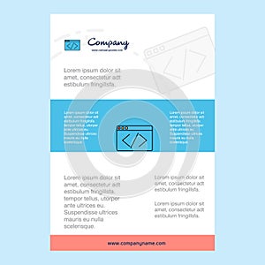 Template layout for Code comany profile ,annual report, presentations, leaflet, Brochure Vector Background