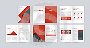 Template layout design with cover page for company profile, annual report, brochures, flyers,
