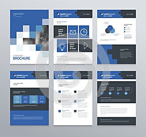 Template layout design with cover page for company profile ,annual report , brochures, flyers, presentations