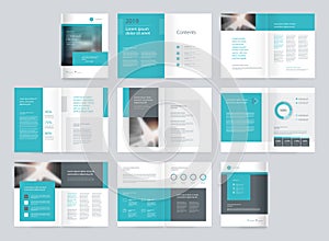 Template layout design with cover page for company profile ,annual report , brochures,proposal , flyers, leaflet, magazine,book co photo