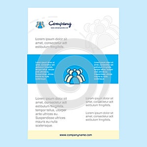 Template layout for Group comany profile ,annual report, presentations, leaflet, Brochure Vector Background