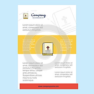 Template layout for Holy Bible comany profile ,annual report, presentations, leaflet, Brochure Vector Background