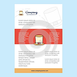 Template layout for Magician hat comany profile ,annual report, presentations, leaflet, Brochure Vector Background