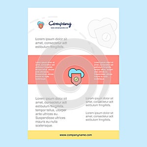 Template layout for Secure cloud comany profile ,annual report, presentations, leaflet, Brochure Vector Background