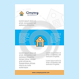 Template layout for Secure house comany profile ,annual report, presentations, leaflet, Brochure Vector Background