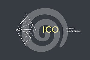 Template logo for blockchain technology