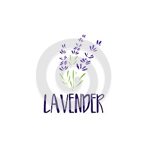 Template logo design of abstract icon lavender.