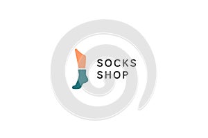 Template logo design solution for socks shop or store