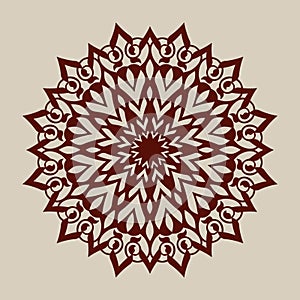 The template mandala pattern for decorative rosette