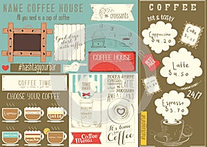 Template Menu for Coffee House