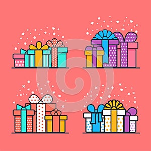template more gift icon background pink.01