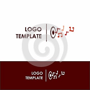 Template music logo. Simple flat style. Universal logo