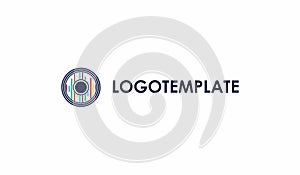 Template music logo. Simple flat style. Universal logo