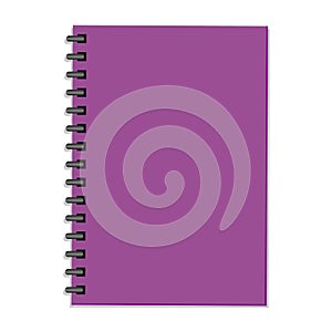 Template of notebook or copybook with spring cover Simple flat vector illustration