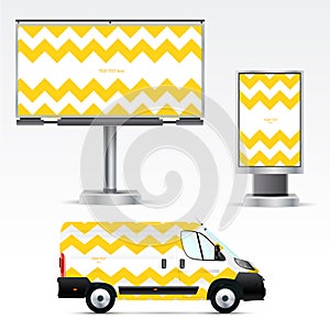 Template outdoor advertising or corporate identity