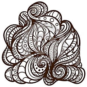 The template path. Element . Coloring book. Pattern. One color. Vector illustration. photo