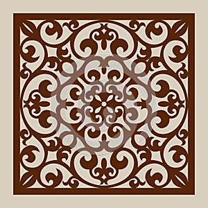 The template pattern for laser cutting decorative panel