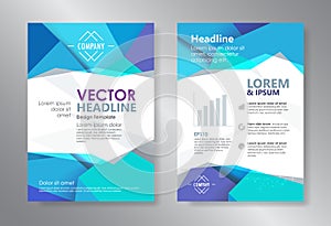 Template polygon abstract design magazine brochure flyer booklet