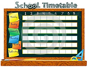 Template school timetable