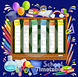 Template school timetable