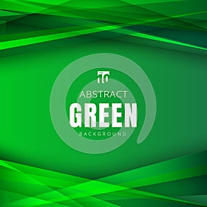 Template summer green nature shapes triangles overlapping with shadow on header and footers background